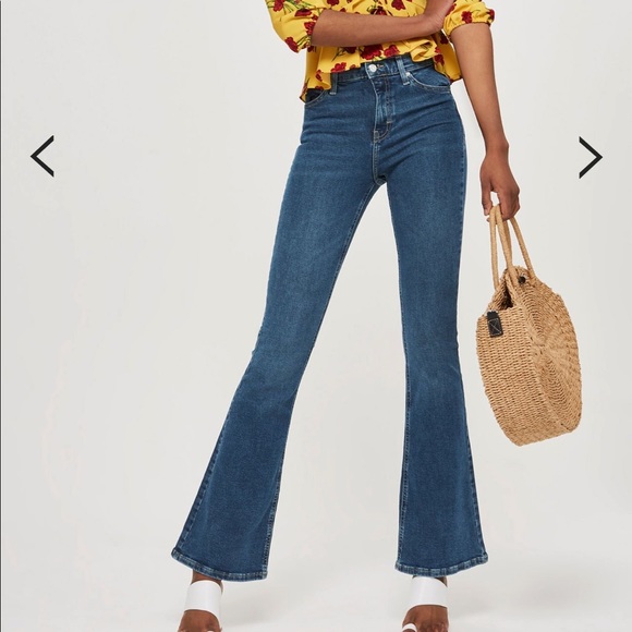 Topshop Denim - Topshop Indigo wash flared Jamie Jeans
